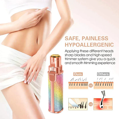 2 in 1 Electric Eyebrow Trimmer and shaver,Rechargeble Hair Remover for All Parts