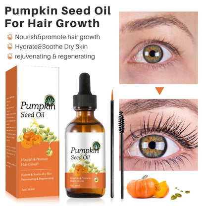 Pumpkin Seed Hair Growth Oil for Lush Eyelashes & Brows