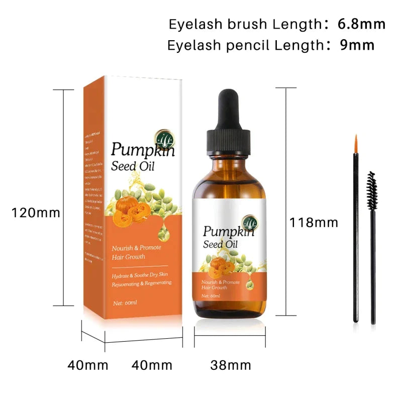 Pumpkin Seed Hair Growth Oil for Lush Eyelashes & Brows