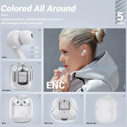Air31 Earbuds Wireless Crystal Transparent Body