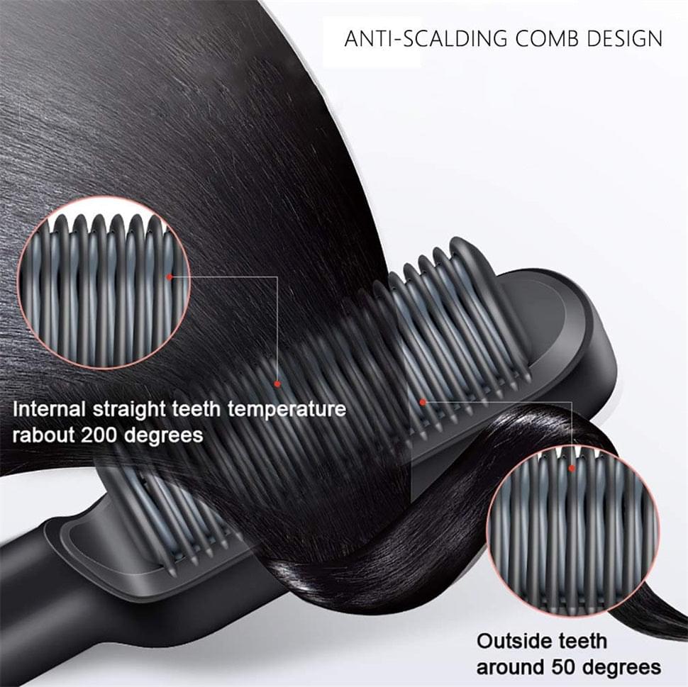 2-in-1 Hair Straightener Comb Brush: Effortless Styling
