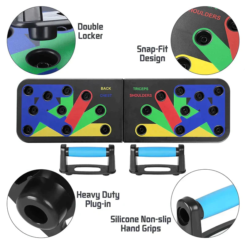 Foldable 9-in-1 Push-Up Board