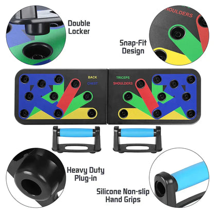 Foldable 9-in-1 Push-Up Board